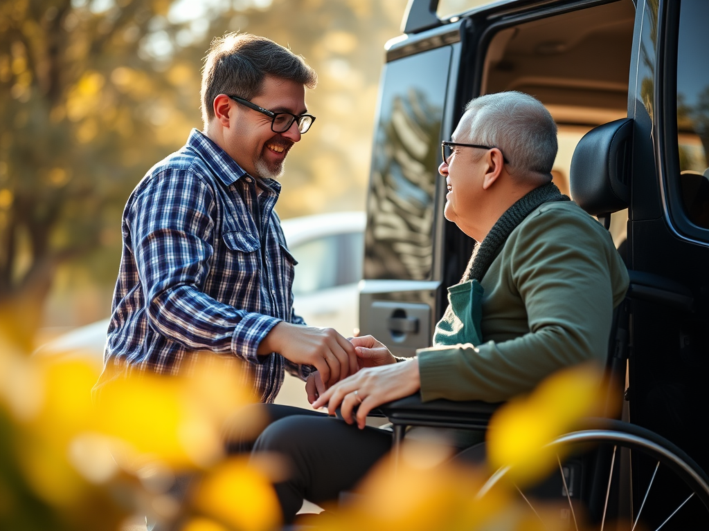 create a high resolution highly detailed image showcasing a compassionate men